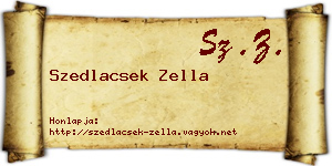 Szedlacsek Zella névjegykártya